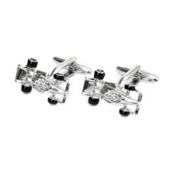Racing Car With Black Wheels Cufflinks