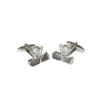 Golf Club with Golf Ball Cufflinks