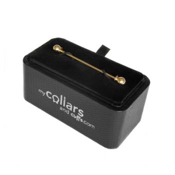 Gold and silver coloured ball screw-in collar bar