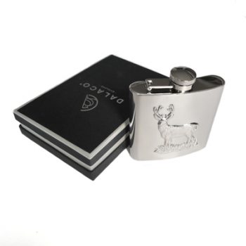 Deer Stag Embossed Hip Flask