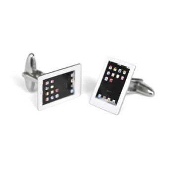Novelty White Apple iPad Cufflinks