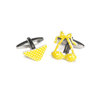 Yellow Bikini Cufflinks