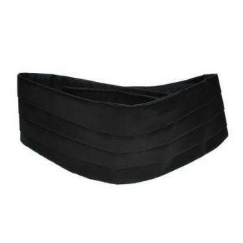 Black Silk Satin Cummerbund