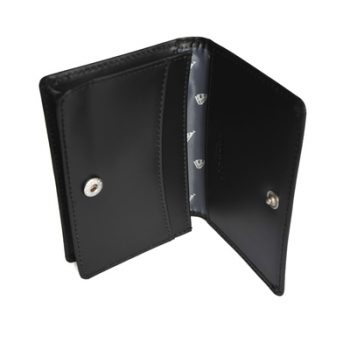 Black Leather Card Holder with Yacht lining