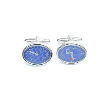 Blue Car Dial Cufflinks