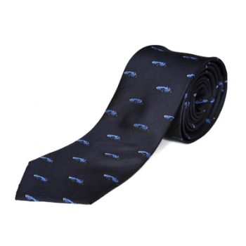 Paul Williams Navy Blue With Blue Car design Silk Tie