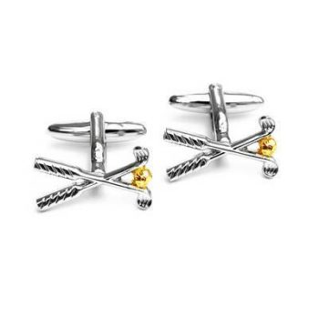 Golf Club Cufflinks With Gold Golf Balls