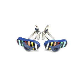 Novelty Striped Flip Flop Cufflinks