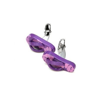 Novelty Mauve Flip Flop Cufflinks