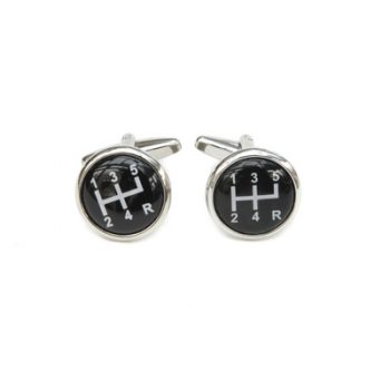 Black 5 Gear Stick Design Cufflinks