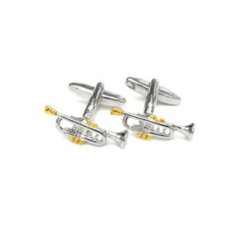 Silver Trumpet Design Cufflinks