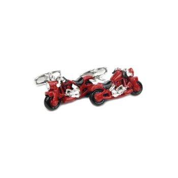 Red Racing Bike Cufflinks