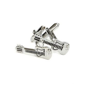 Silver Electric Guitar design Cufflinks