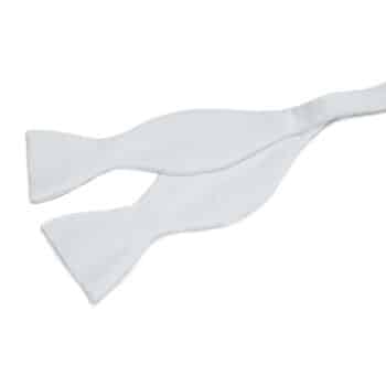 The Cambridge white cotton pique, marcella self tie bow tie