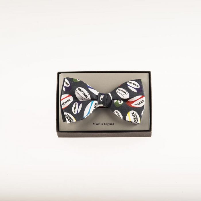 Rugby Theme Cotton Ready Tied Novelty Bow Tie - Image 2