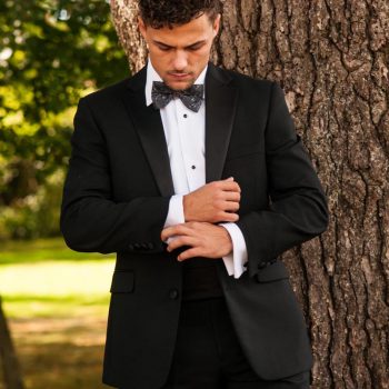 Grey Paisley Cotton Ready Tied Bow Tie