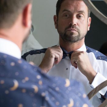 Stars & Moons Fun Back Patterned Dress Shirt
