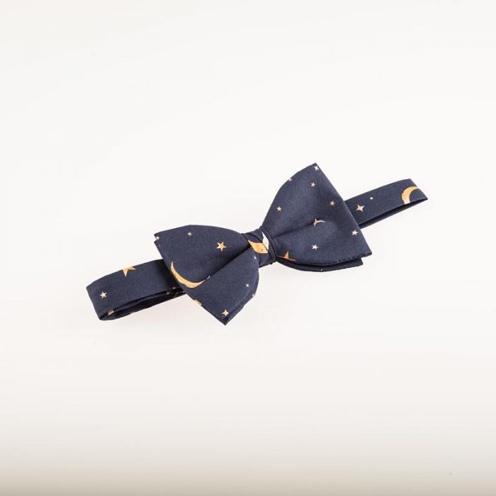 Moon & Stars Cotton Ready Tied Bow Tie - Image 4