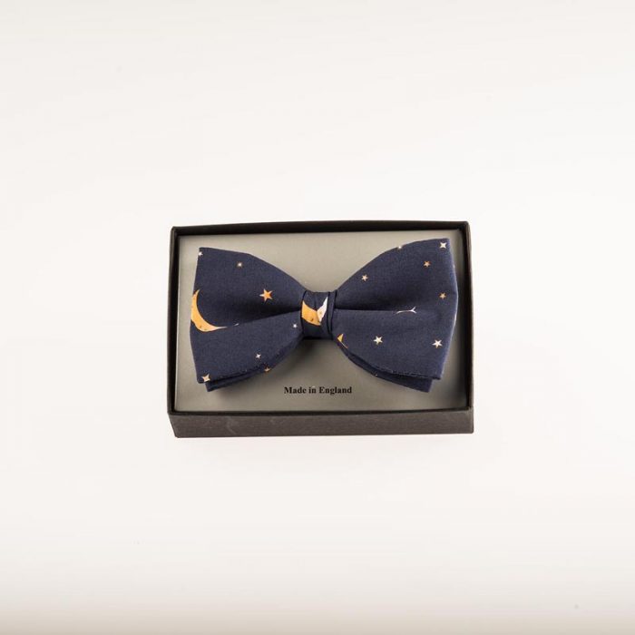Moon & Stars Cotton Ready Tied Bow Tie - Image 3