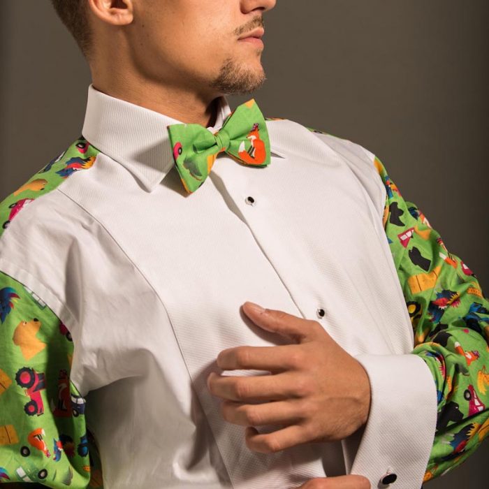 Countryside Fun Back Patterned Dress Shirt
