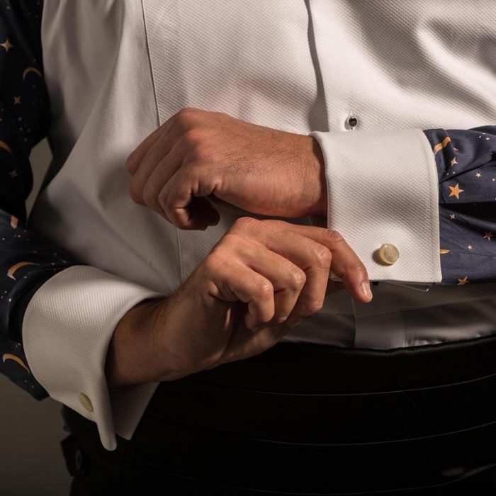 Stars & Moons Fun Back Patterned Dress Shirt - Image 5