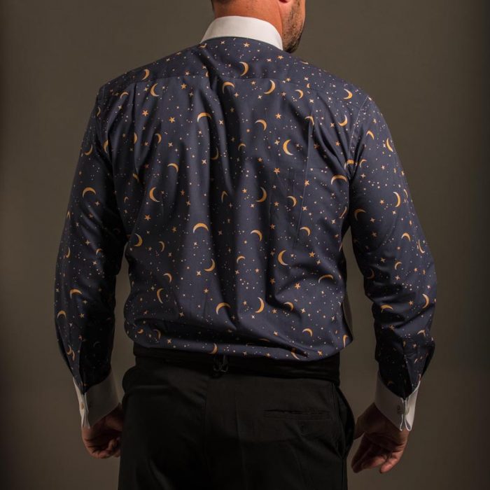 Stars & Moons Fun Back Patterned Dress Shirt - Image 4